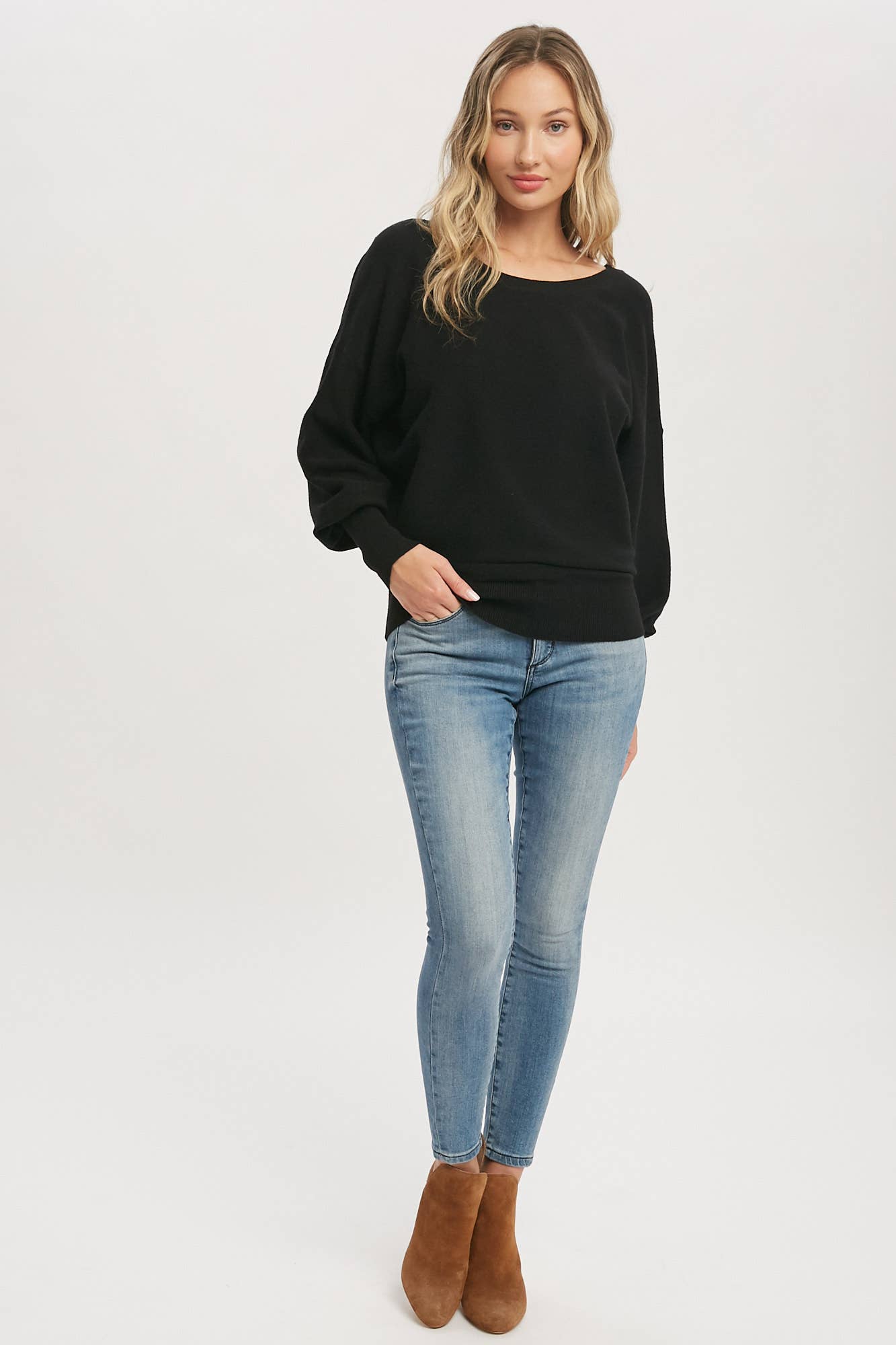 Bluivy - Wholesale Sweatshirt - Women's - BACKLESS BALLOON SLEEVES PULLOVER13