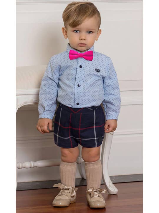 Josvil - Wholesale Bow Tie - Kids - CLASSIC FUCHSIA PINK BABY BOW TIE2