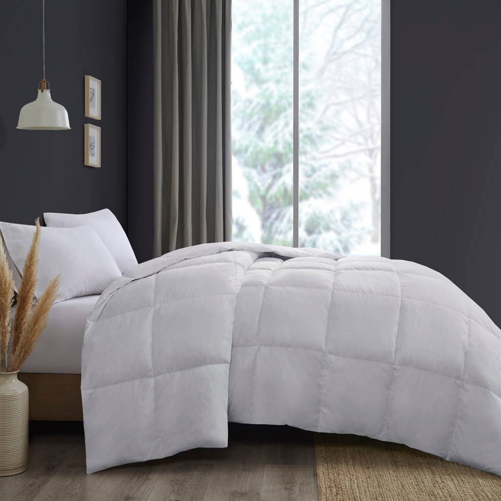 Olliix - Wholesale Down Comforter - Quilted Goose Feather and Down Oversize Comforter, Grey1