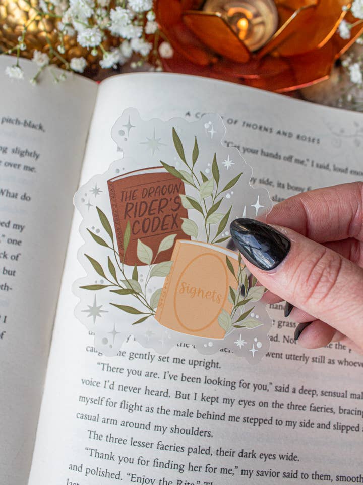 Fourth Wing | Basgiath Books Waterproof Sticker for wholesale by Meaggie Moos