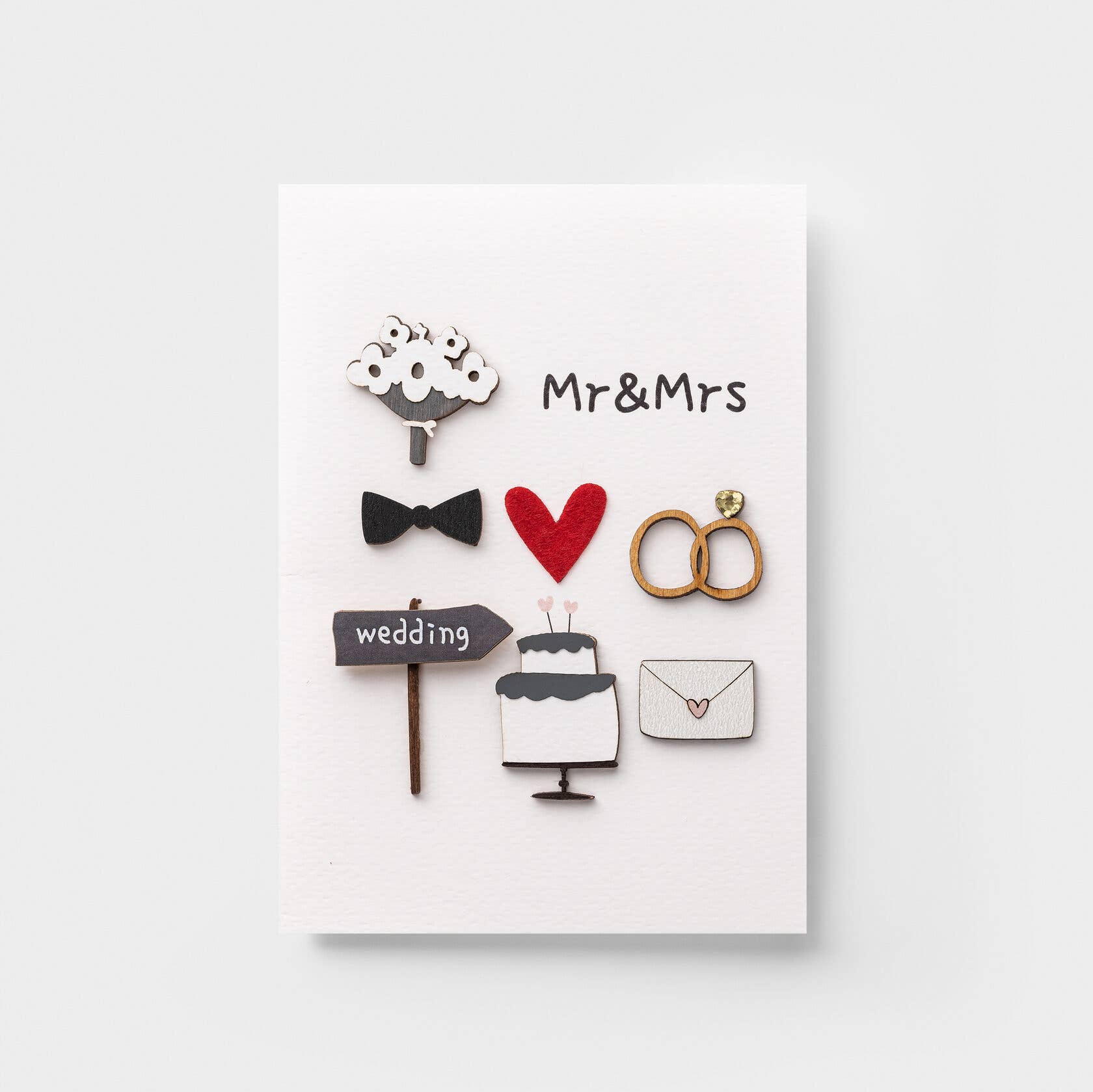 PESKOVOI - Wholesale Wedding Card - 3D Wooden Wedding Card – Mr & Mrs Handmade Card by PESKOVOI3