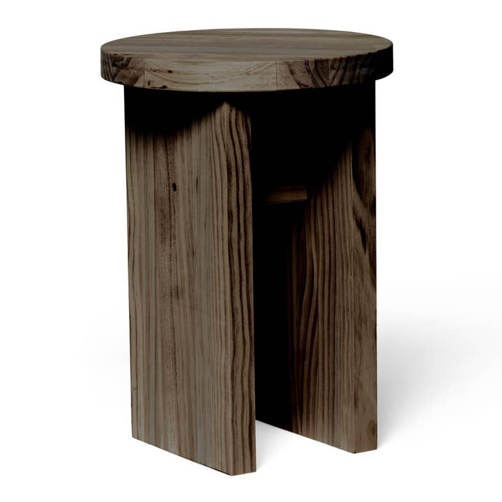 NORIKURA Pall - Sängbord i massivt trä. Finish "R A W G R A Y". för wholesale av Raw Wood