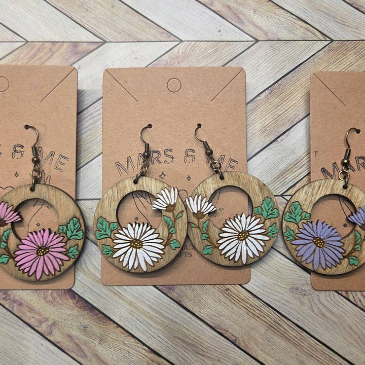 Chrysanthemum Earrings for wholesale by Mars & Me