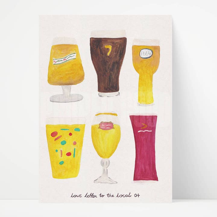 Bieren, Pints & Guinness Kunstdruk voor wholesale door Proper Good