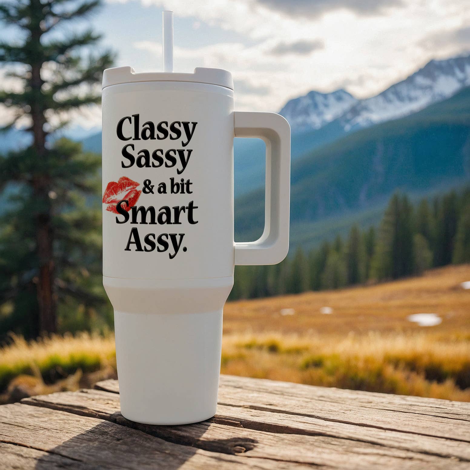 3dRose - Wholesale Insulated Mug/Tumbler - 3dRose, Classy sassy and a bit smart assy, Tumbler8