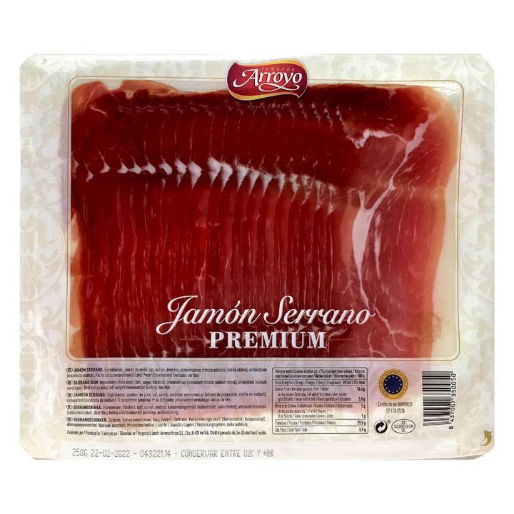 Jamones Arroyo - Wholesale Ham - Serrano Ham 250 g Premium
