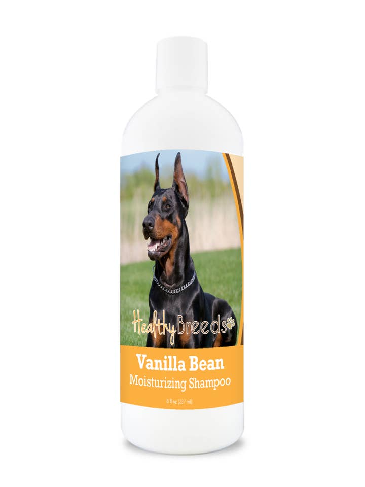 Doberman Pinscher Vanilla Bean Moisturizing Shampoo 8 oz for wholesale by Healthy Breeds