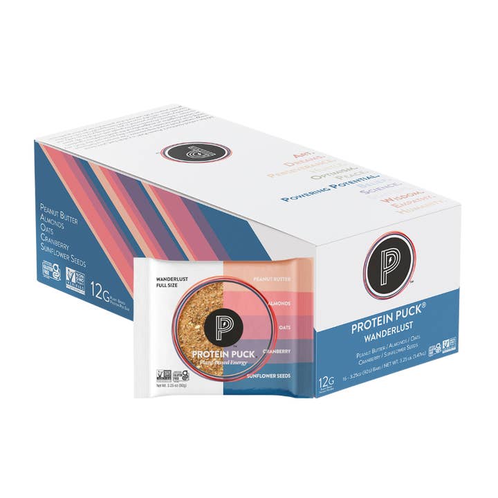 Protein Puck - Wholesale Snack Bar - Wanderlust (Peanut Butter, Cranberry) (16 - 3.25oz Bars)1