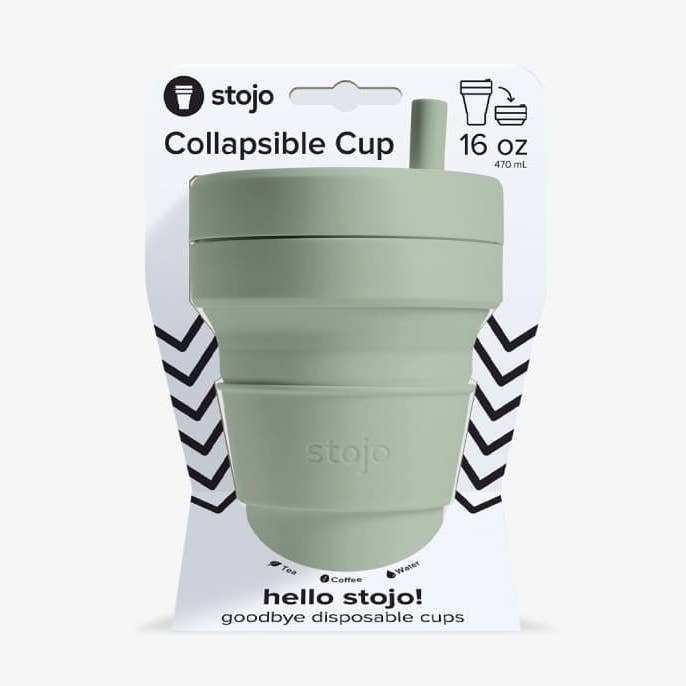 16 oz | 473 mL Collapsible Travel Cup - Expanded Packaging for wholesale by Stojo