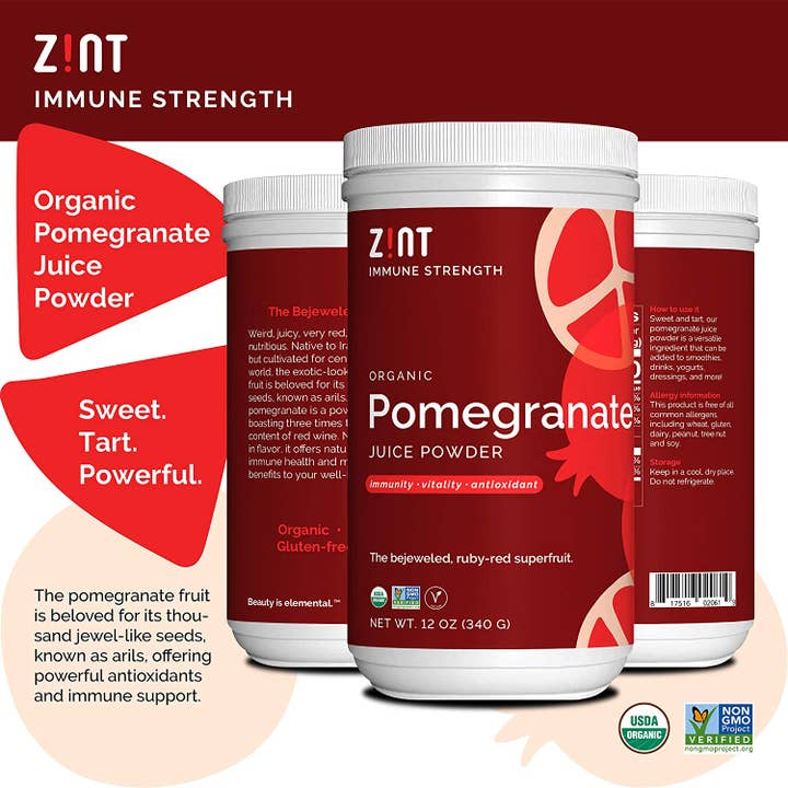 Zint Nutrition - Wholesale Powdered Health Drink - Organic Pomegranate Juice Powder (12 oz)4