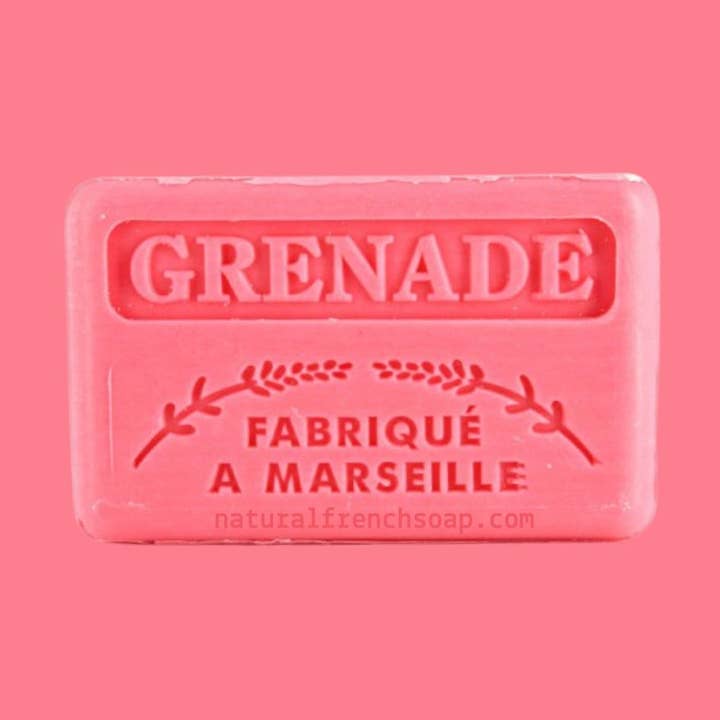 125 g Franse zeep met granaatappel voor wholesale door French Soap Wholesale