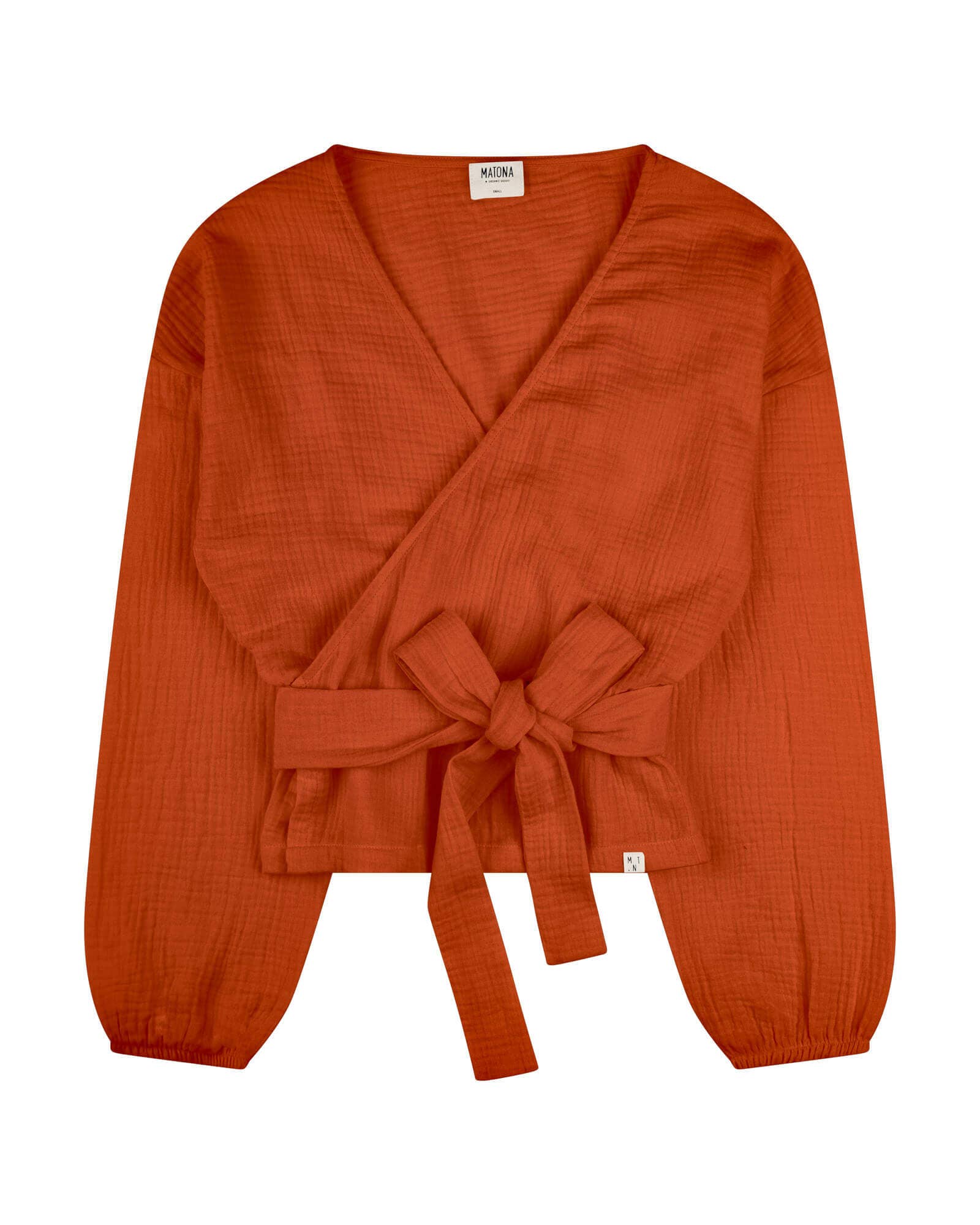Matona - Wholesale Blouse - Women's - Muslin Wrap Blouse brick1