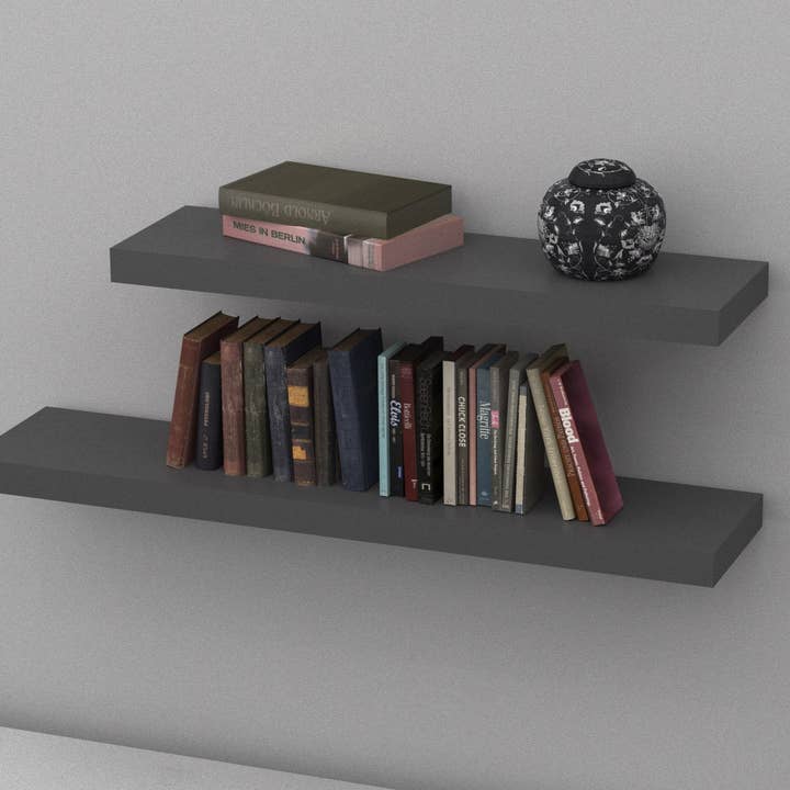 Floating Shelves Stone Grey Double Deal 1150x250x50 137 for wholesale by MASTERSHELF