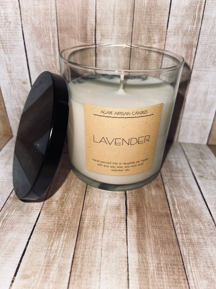 Lux Collection Lavender Candle for wholesale by AGAPE ARTISAN CANDLES