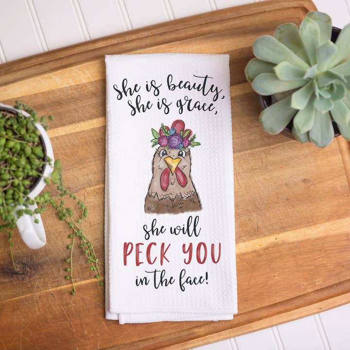 Canary Road - Wholesale Tea Towel - Funny Chicken Kitchen Towel, Farm Dish Towel, Tea Towel2