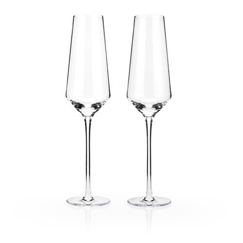 True Brands - Wholesale Champagne Flute - Raye™ Angled Crystal Champagne Flutes - Set Of 2 By Viski2