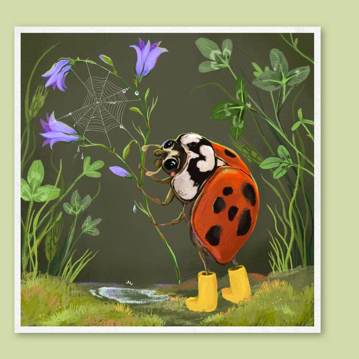 Anna Seed Art - Wholesale Art print - Art Print - Beetle Boots - Cute illustration, wall art0