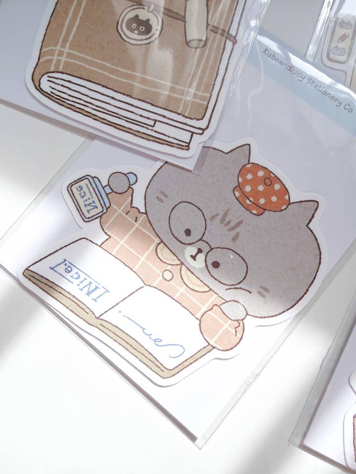 Kuboandlucy Stationery Co x Idiot Sandwich | Stamping Vinyl Sticker for wholesale by Kuboandlucy Stationery Co