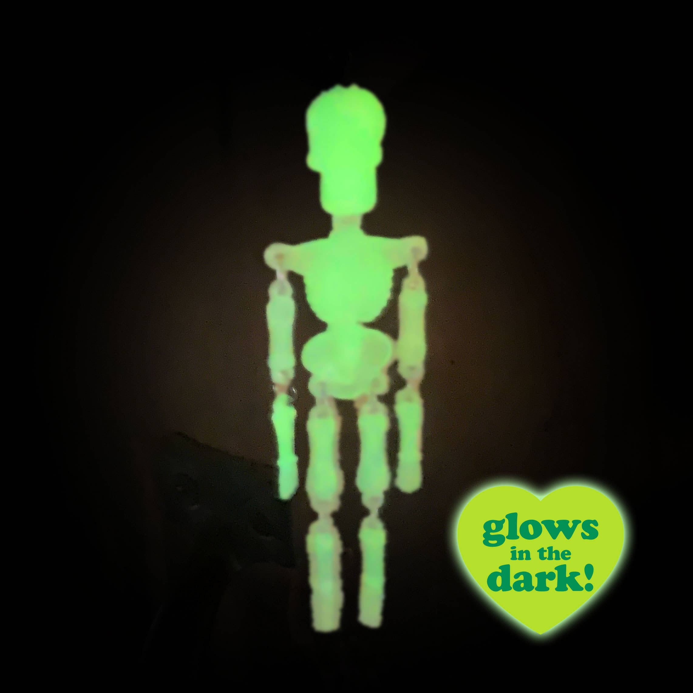 Krystan Saint Cat - Wholesale Keychain - Unisex - Dusty Old Bones Full of Green Dust KOTH Skeleton Keychain3