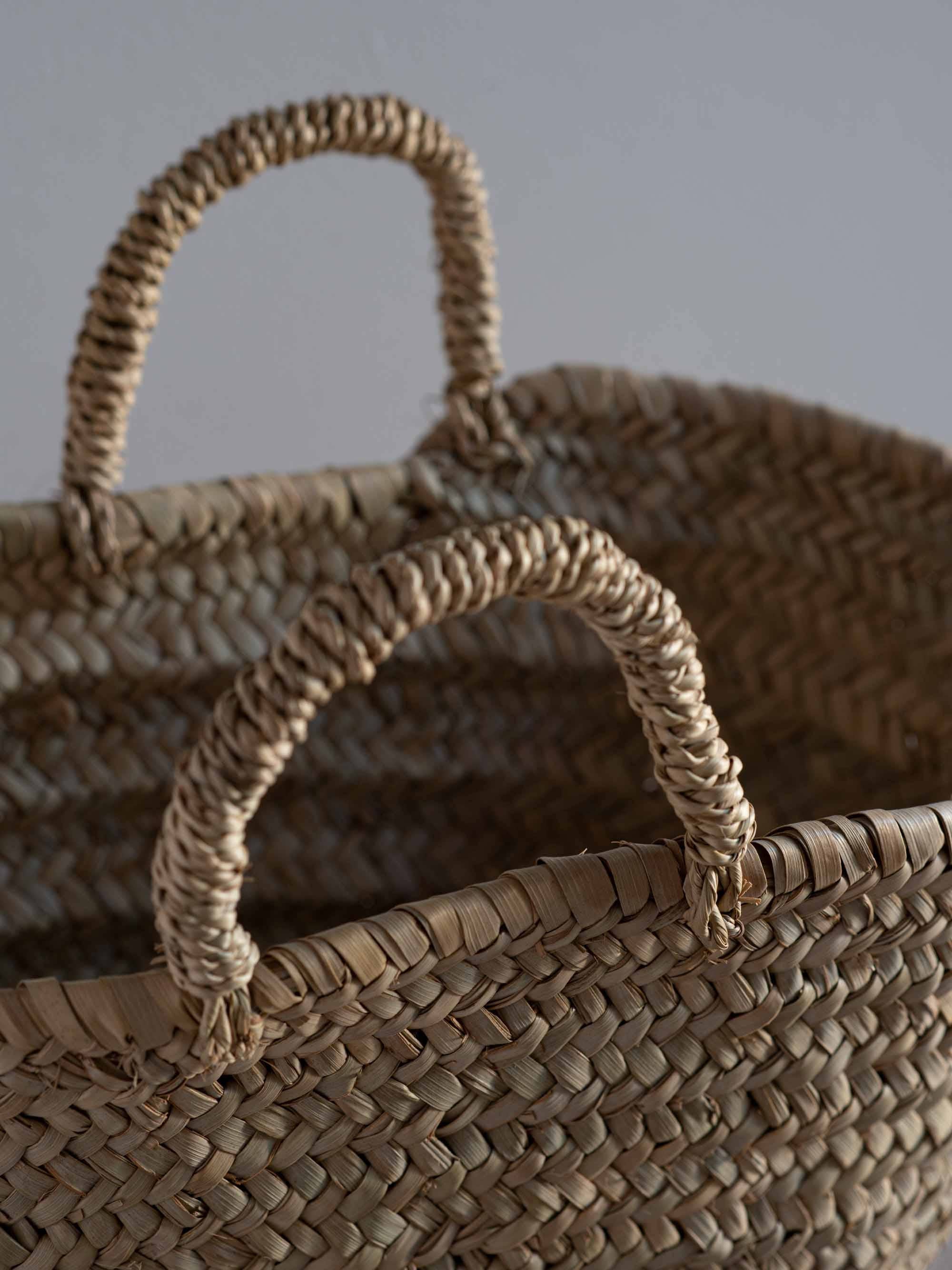 High crafty - Wholesale Basket - Handwoven Palm Leaves Basket – Moroccan Shopping Basket 5