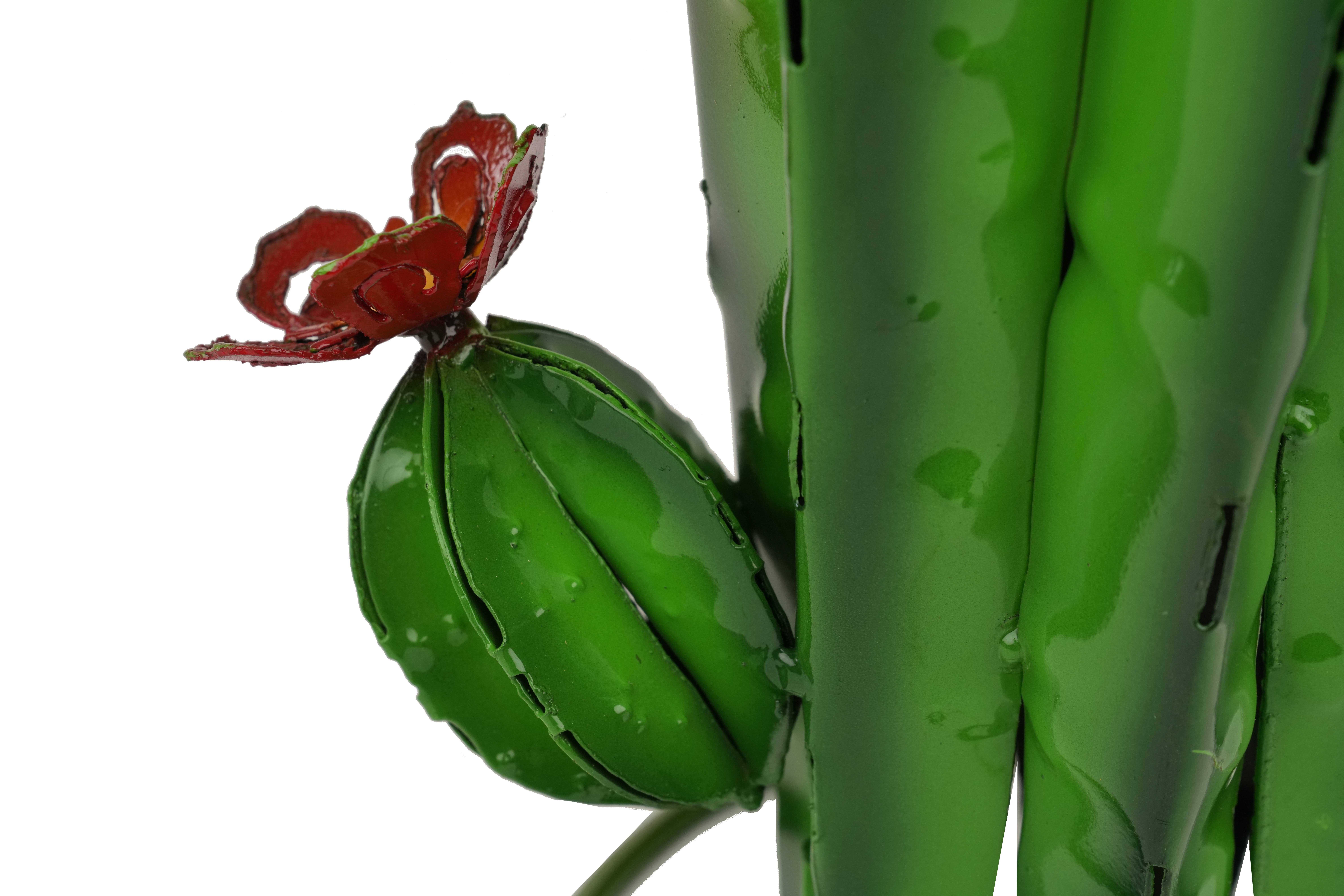 My Amigos Imports – Ornamento/decoração ao ar livre por atacado – Arte de Jardim em Metal Cacto Sahuaro Verde - Três Tamanhos - Verde - PROMOÇÃO2