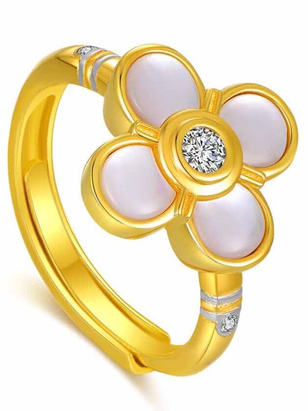 Ring Serenity aus 24-karätigem Gold für den Großhandel von Saurin Jiya