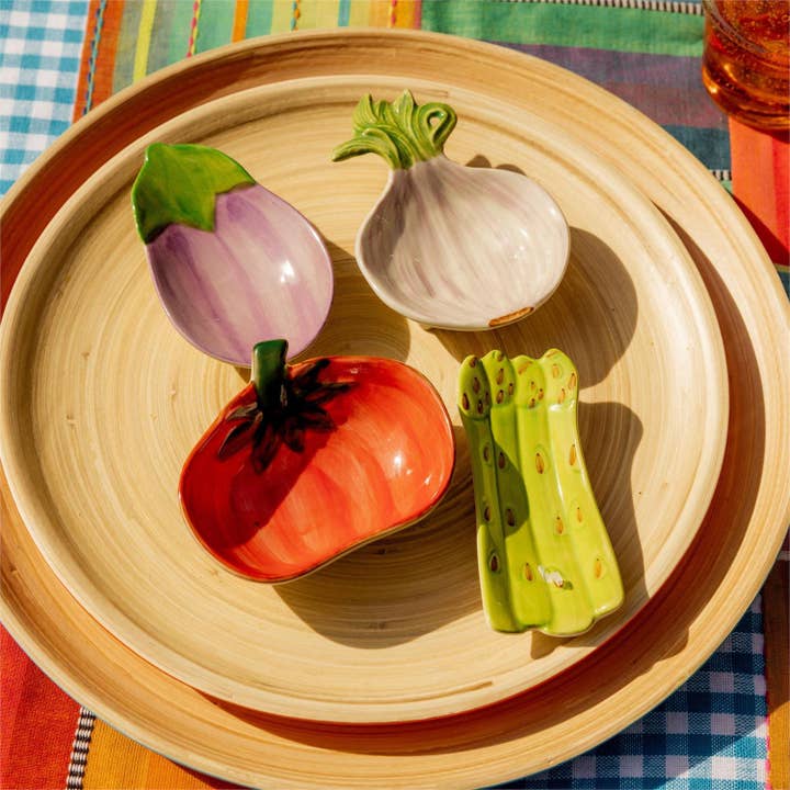 Mini Veggie Trinket Dishes (Set Of 4) (Pk/03 Sets) for wholesale by Audrey's Home & Gift