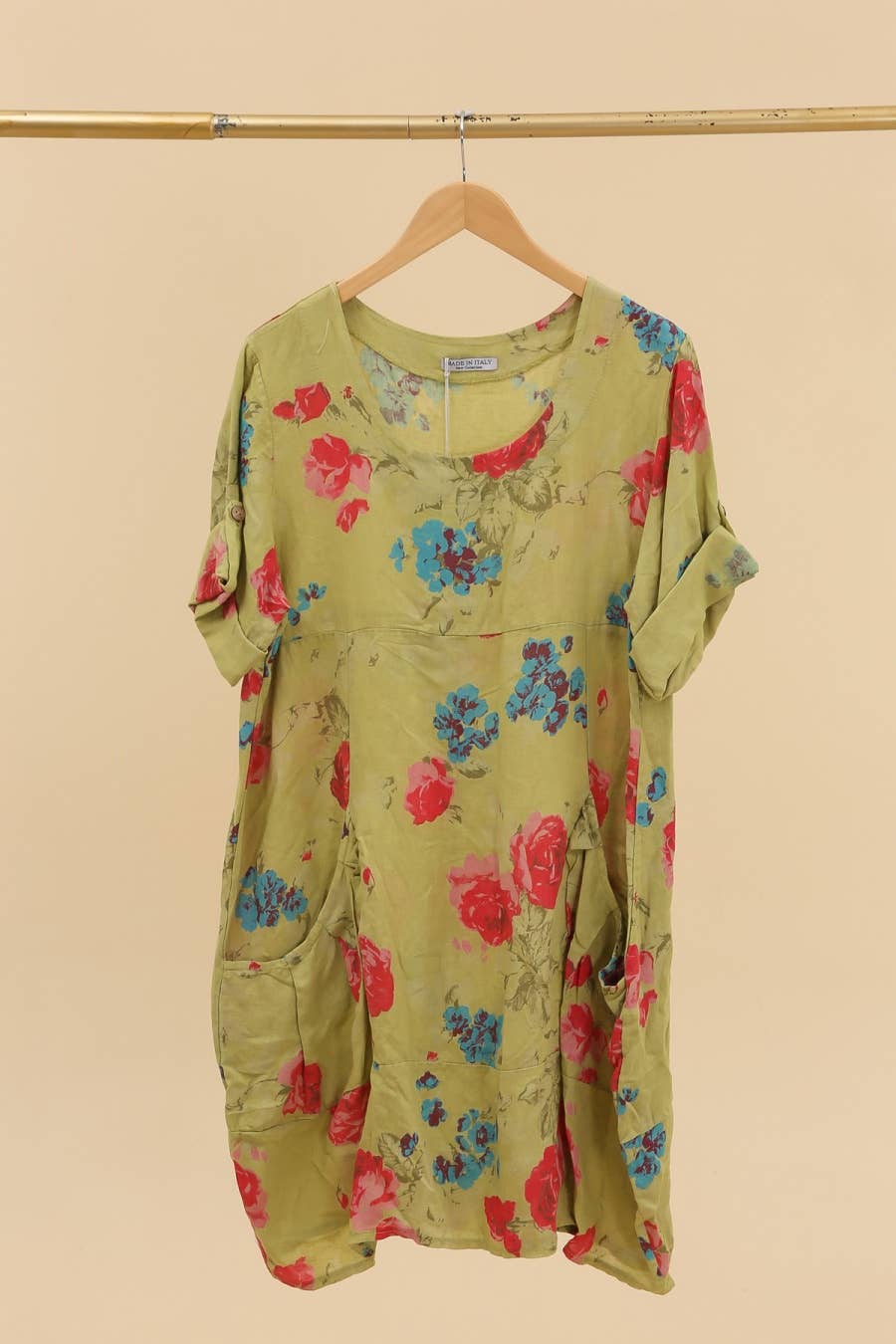 la maison des fibres naturelles – wholesale Klänning - Dam – Klänning i 100 % linne med blommönster 32405