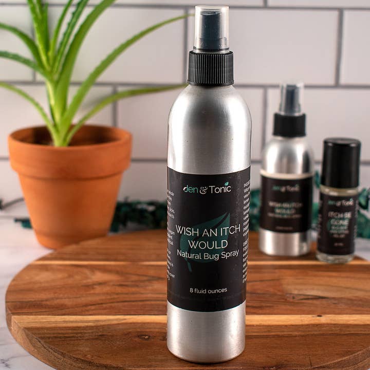 Wish An Itch Would natural bug spray, 8 oz for wholesale by Jen & Tonic