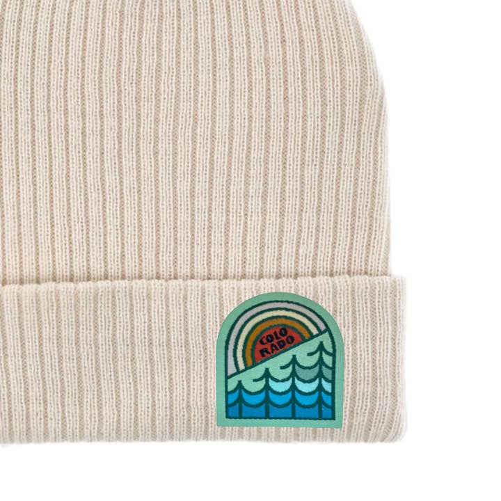 Spruce Seed - Wholesale Beanie - Women's - Rib Knit Beanie Hat- Colorado Woven Patch Hat 1