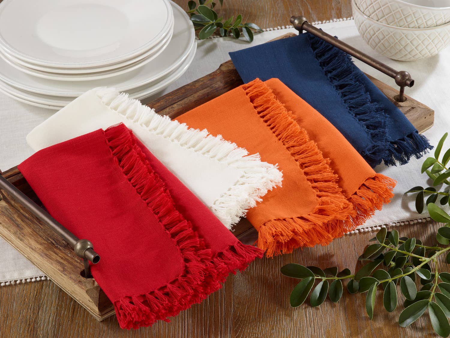 Fennco Styles - Wholesale Dinner & Cloth Napkin - Fringed 20" Cotton Dinner Napkin10