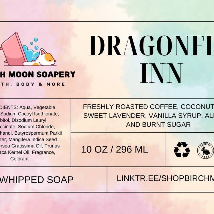 Savon fouetté Dragonfly Inn pour la vente par Birch Moon Soapery