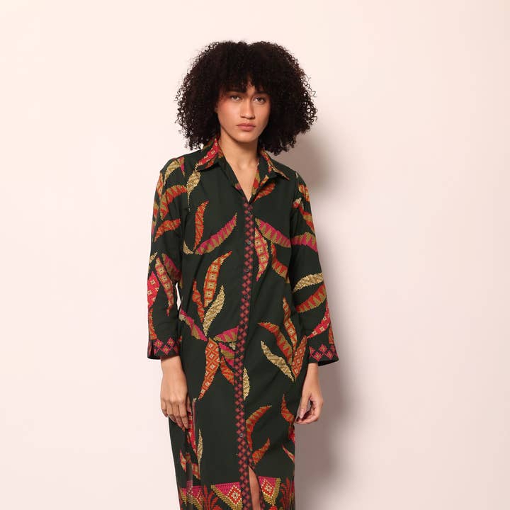 FOREST STITCH ELIZA DRESS for wholesale by Maude-Vivante