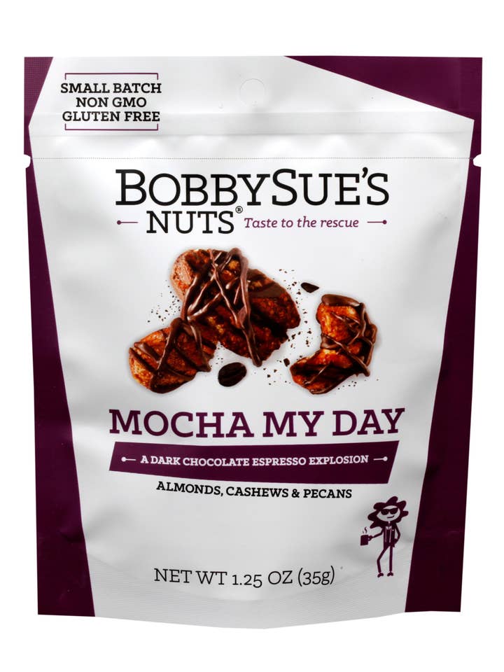 Mocha My Day Snack Pack for wholesale by BobbySue's Nuts