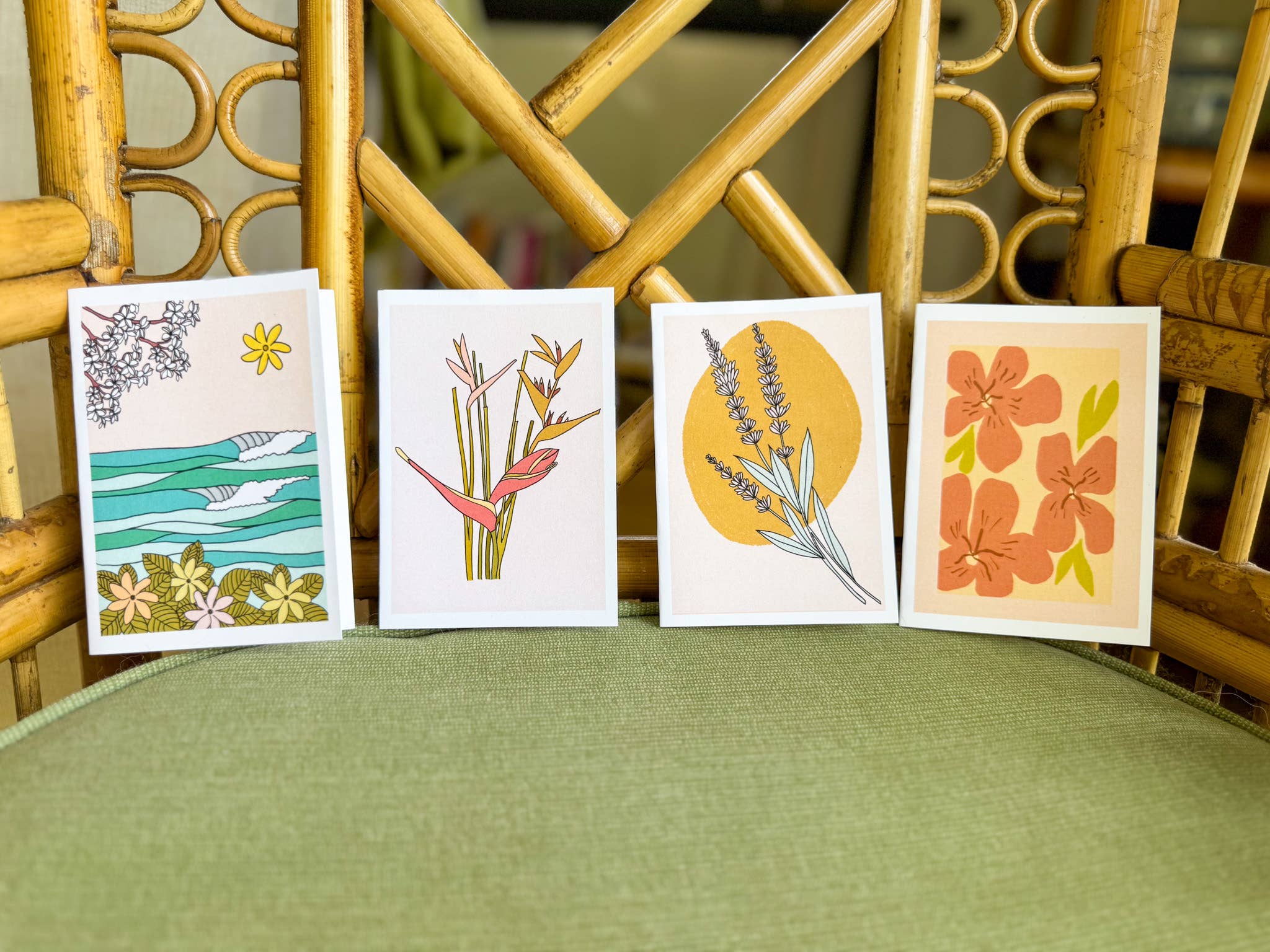 Sierra Rehrer Designs - Wholesale Everyday Greeting Card - Plumeria Tree by The Sea Card2