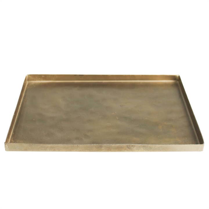 HomeRoots - Wholesale Decorative Tray - Jumbo Gold Metal Rectangular Tray