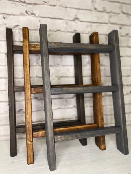 15” Handmade Farmhouse Wooden Countertop Towel Ladder for wholesale by Finding Farmhouse Crafts & More