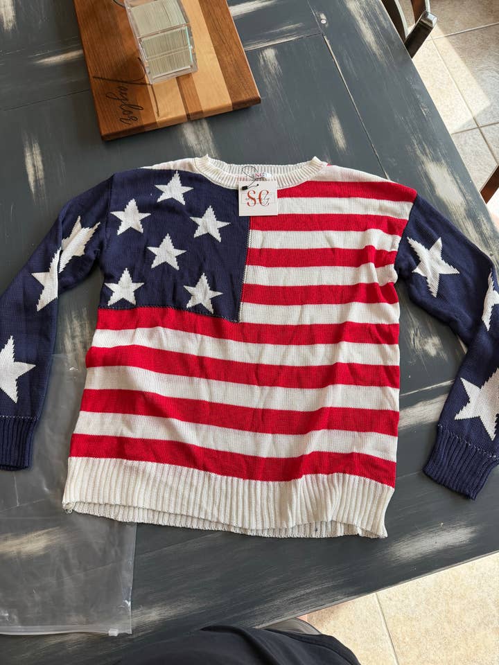 Serenity Collective - Wholesale Knit Sweater - Women's - US Flag Sweater9