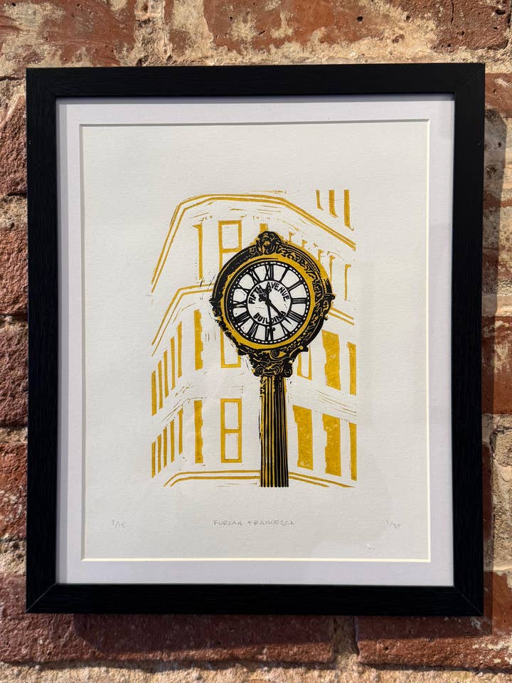 Flatiron Clock Greeting card/Postcard/Art print/Wall Art for wholesale by Francesca Furian
