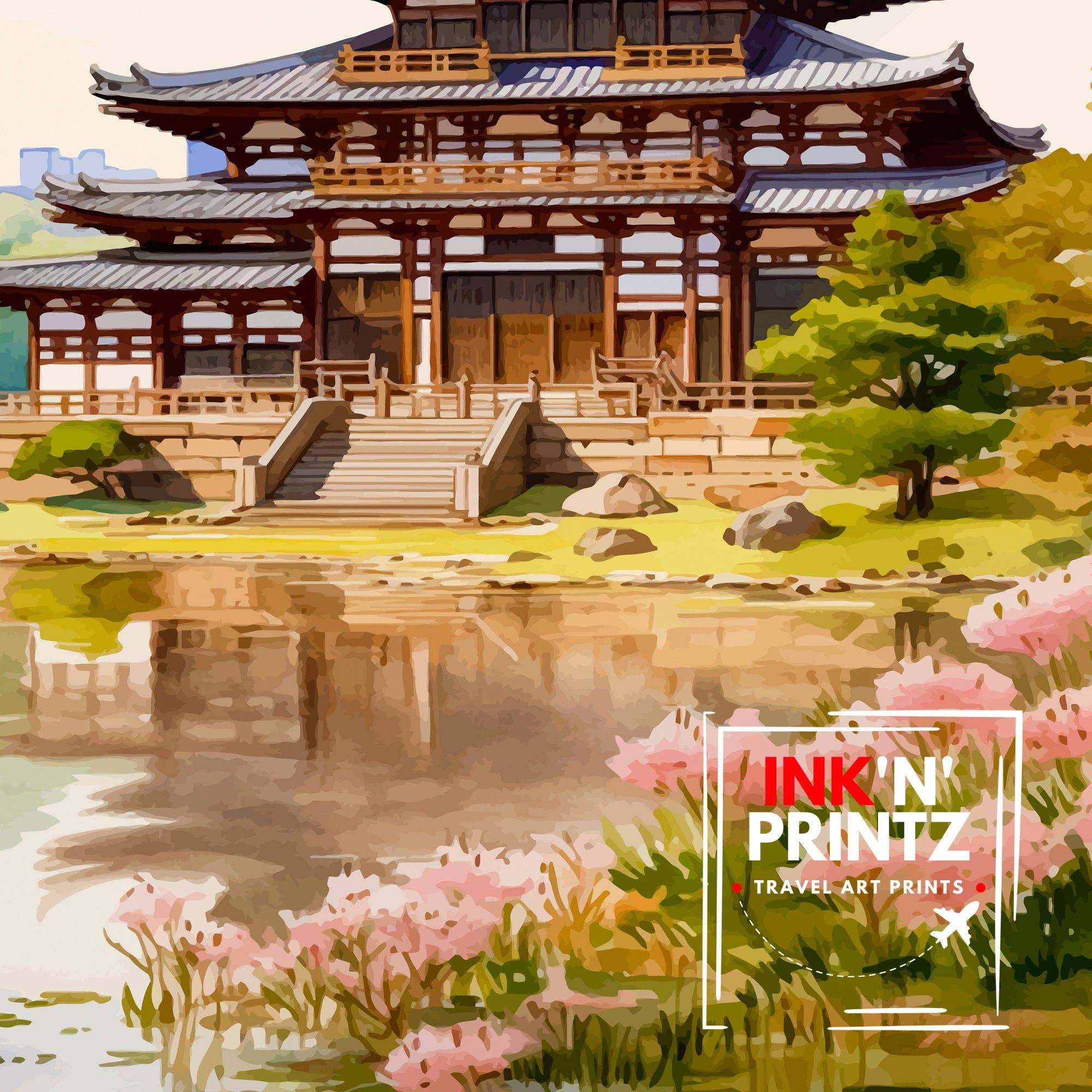 InkNPrintz – wholesale Art print – Nara Japan Travel Poster Nara7