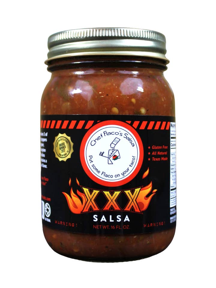 Chef Flacos Salsa - XXX Salsa för wholesale av Chef Flaco's Gourmet Foods