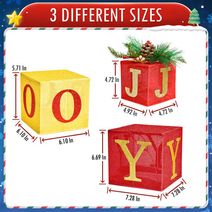 Fun Little Toys - Wholesale Christmas decoration - 3PCS Christmas Lighted Gift Boxes: Illuminate Your Holiday6