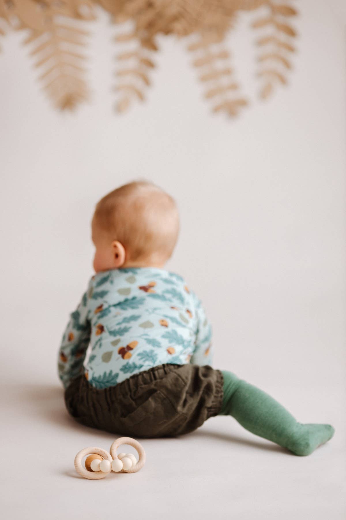 Olie the Curious - Wholesale Socks - Kids - Green Forest Tales Crawling Tight5