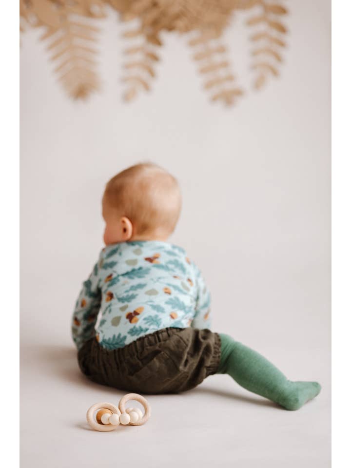 Olie the Curious - Wholesale Socks - Kids - Green Forest Tales Crawling Tight5