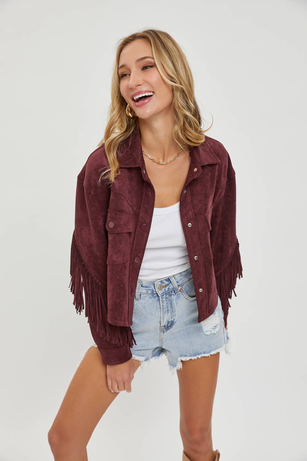 Sweet Lovely by Jen – Großhandel Hemdjacke/Shacket – Damen – Western-inspirierte Wildleder-Shacket72