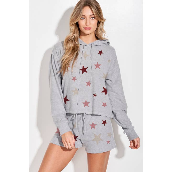 Star all over hoodie lounge wear set for wholesale by Phil Love