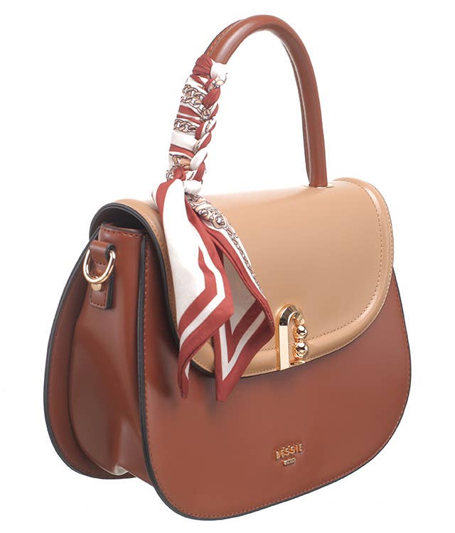 Bessie London - Vendita all'ingrosso Borsa con manico - Donna - BORSA A TRACOLLA CON PATTA E MANICO SUPERIORE URBAN SCARF12