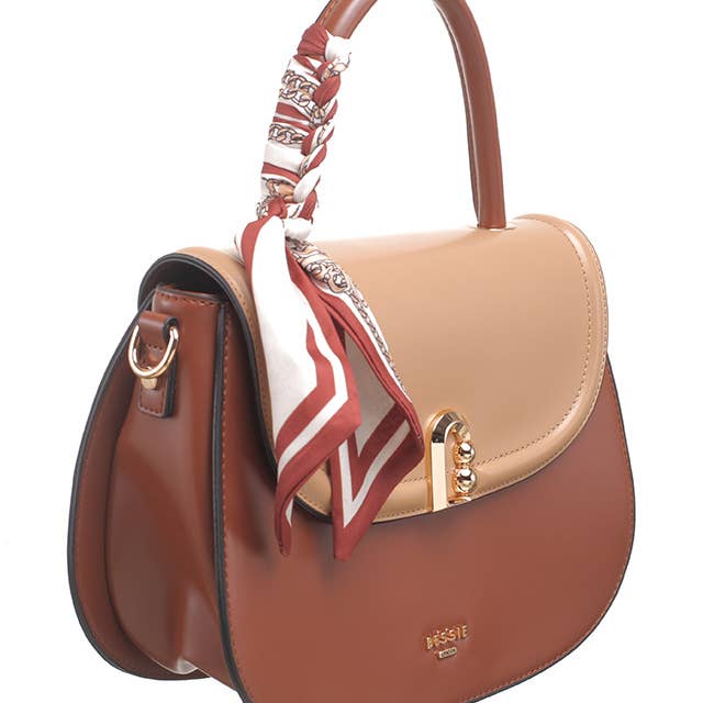 Bessie London - Vendita all'ingrosso Borsa con manico - Donna - BORSA A TRACOLLA CON PATTA E MANICO SUPERIORE URBAN SCARF12