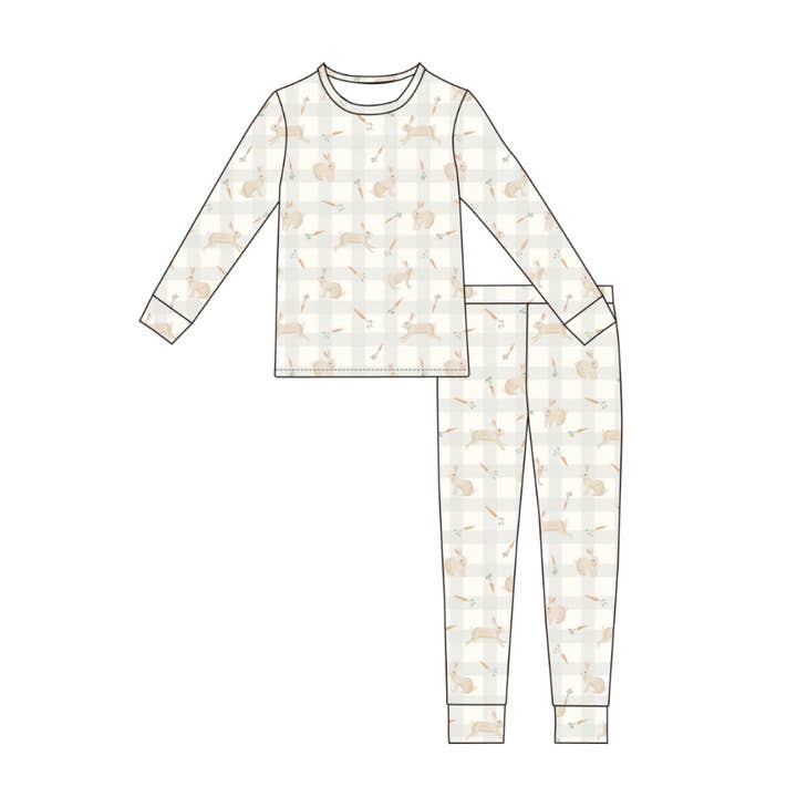 Emi Lei - Wholesale Sleepwear Set - Kids - Bamboo Two Piece Toddler Pajama Set - Thumper