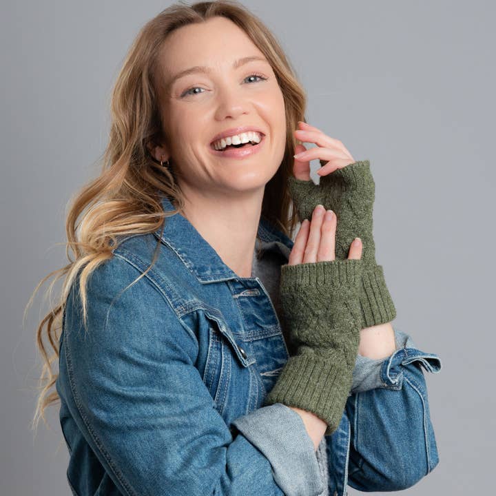 Howard's - Wholesale Gloves - Women's - Kristen Herringbone Fingerless Cold Weather Winter Gloves